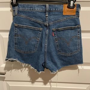 Levi’s Distressed Ribcage Shorts